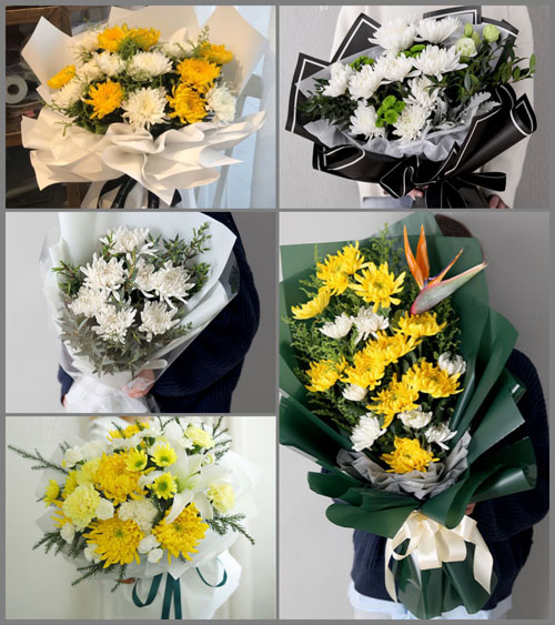 浙江省台州玉环县楚门镇直塘村白事花束代送
